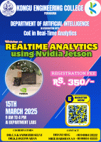 Realtime Analytics using NVIDIA Jetson 2025 Workshop Poster